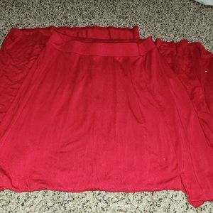 Charlotte Russe red maxi skirt